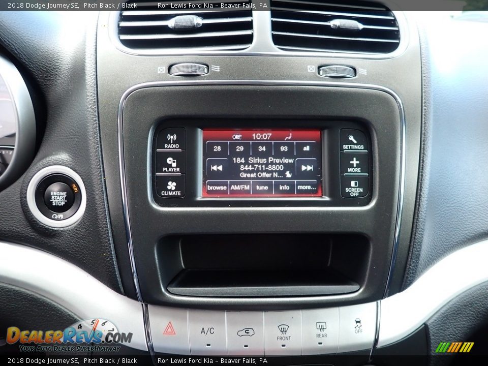 2018 Dodge Journey SE Pitch Black / Black Photo #17