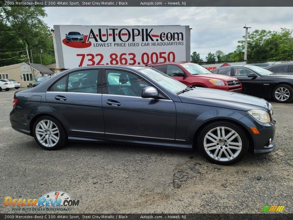 2009 Mercedes-Benz C 300 4Matic Sport Steel Grey Metallic / Black Photo #2