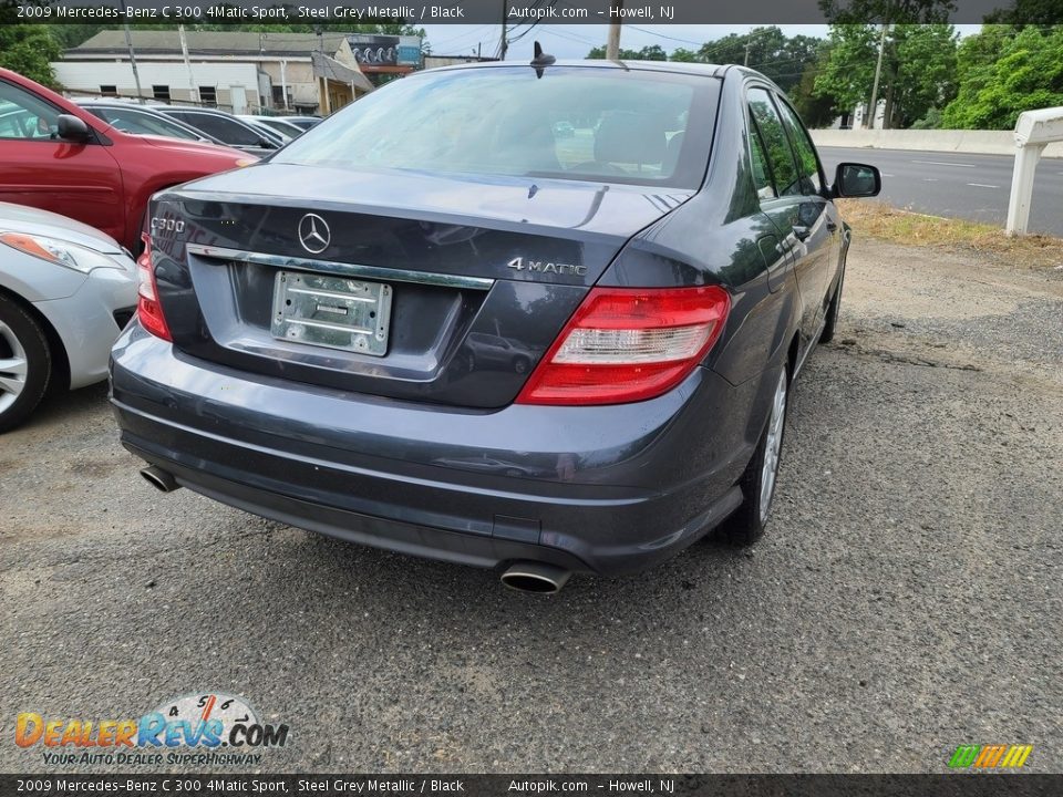 2009 Mercedes-Benz C 300 4Matic Sport Steel Grey Metallic / Black Photo #4