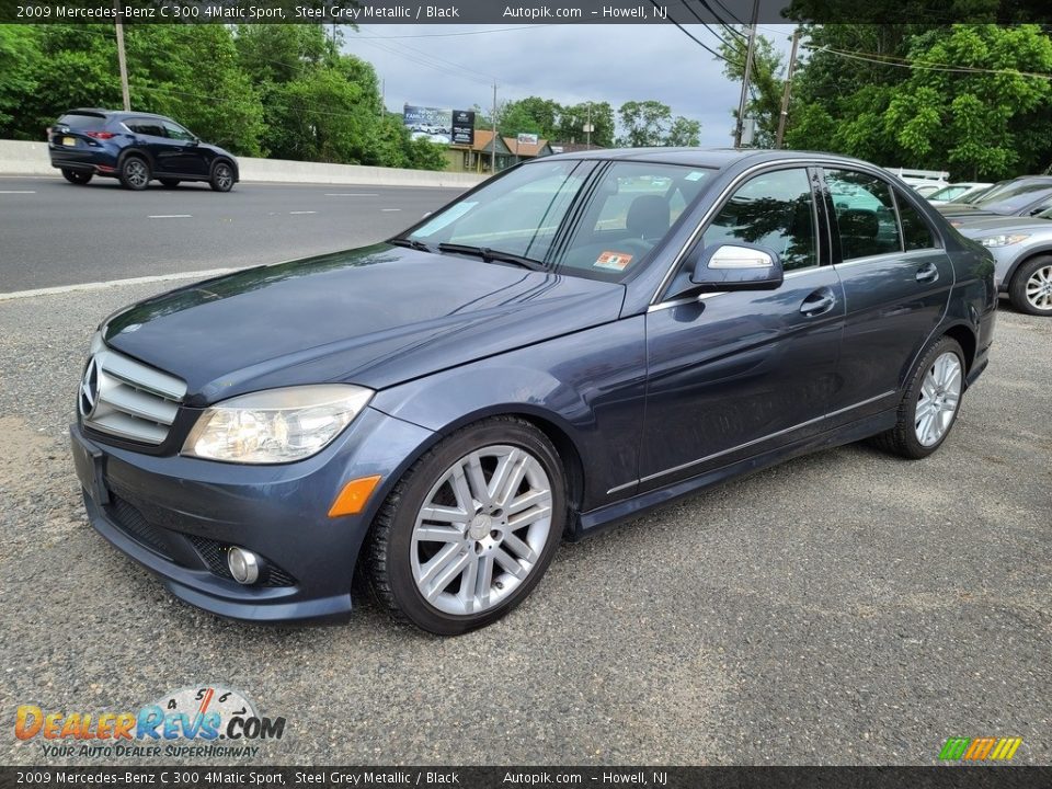 2009 Mercedes-Benz C 300 4Matic Sport Steel Grey Metallic / Black Photo #9