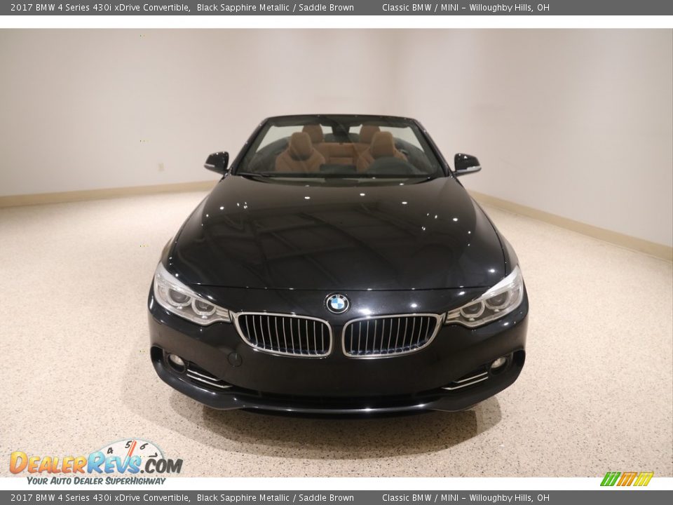 2017 BMW 4 Series 430i xDrive Convertible Black Sapphire Metallic / Saddle Brown Photo #2