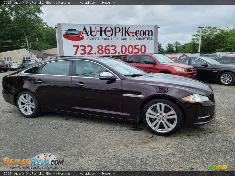 2015 Jaguar XJ XJL Portfolio Ebony / Ivory/Jet Photo #2