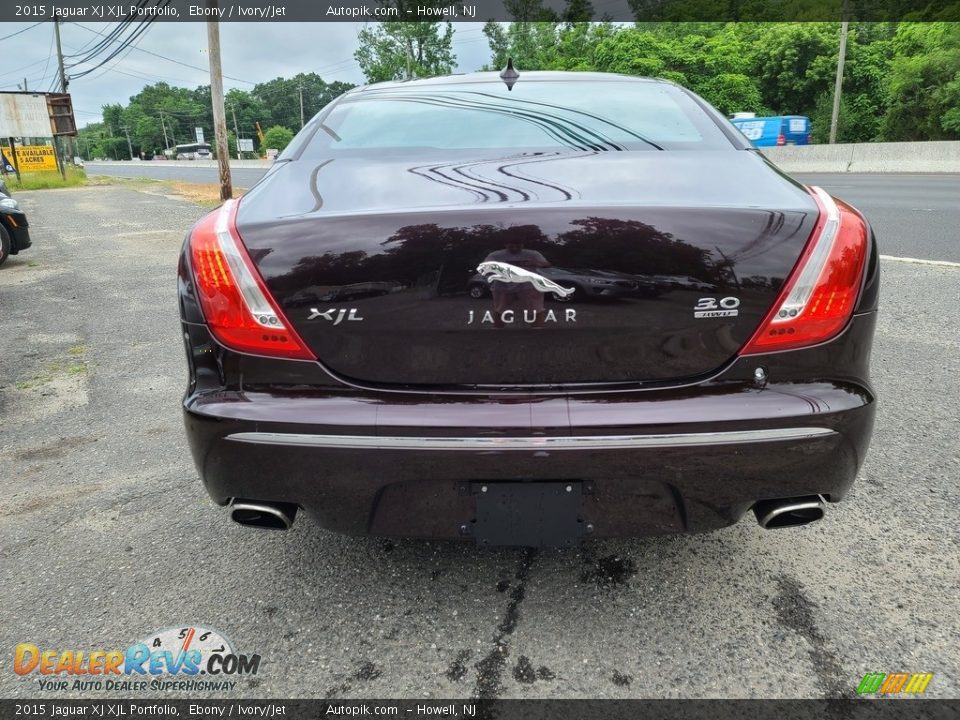 2015 Jaguar XJ XJL Portfolio Ebony / Ivory/Jet Photo #5