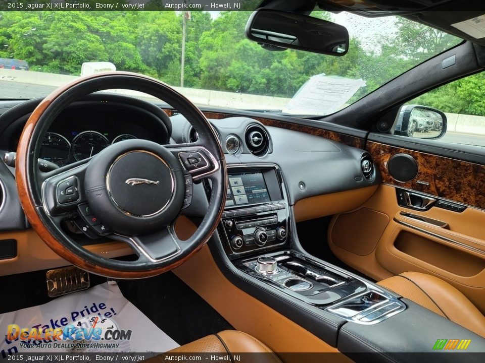 2015 Jaguar XJ XJL Portfolio Ebony / Ivory/Jet Photo #10