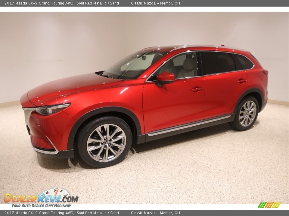 2017 Mazda CX-9 Grand Touring AWD Soul Red Metallic / Sand Photo #3
