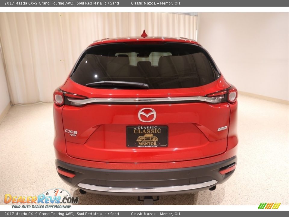 2017 Mazda CX-9 Grand Touring AWD Soul Red Metallic / Sand Photo #4