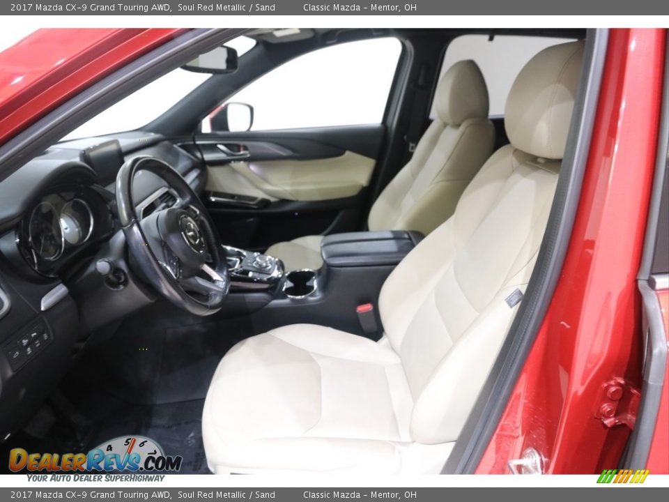 2017 Mazda CX-9 Grand Touring AWD Soul Red Metallic / Sand Photo #6