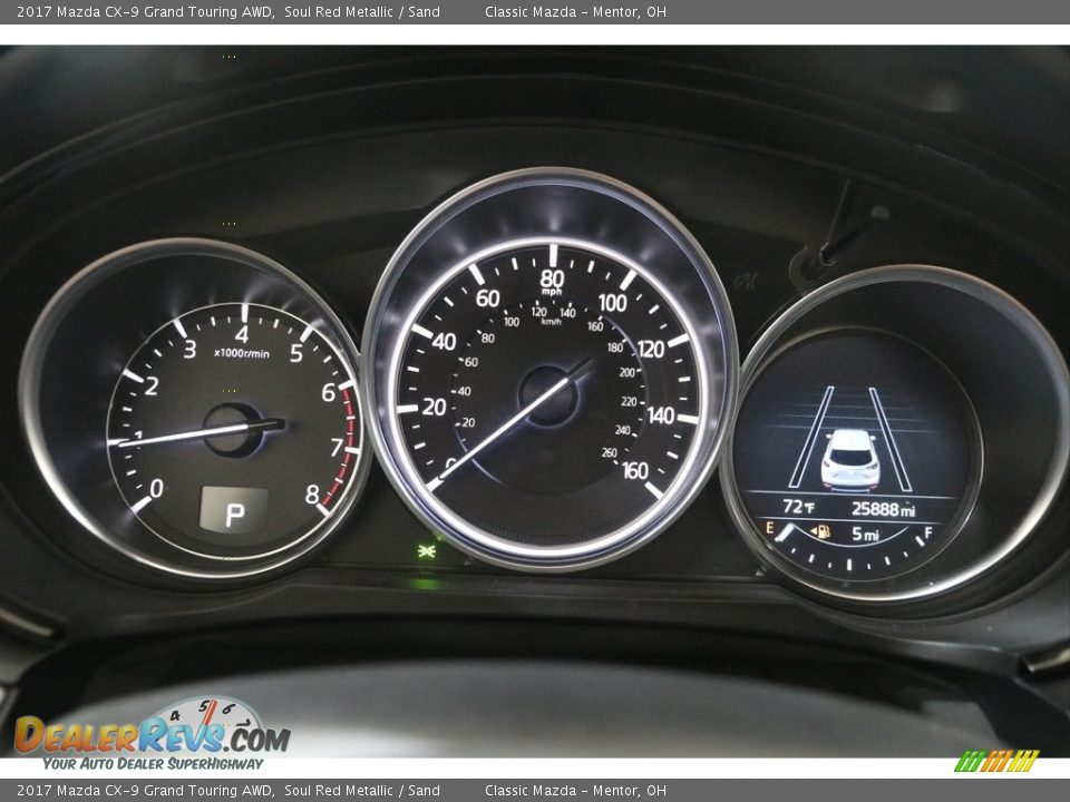 2017 Mazda CX-9 Grand Touring AWD Soul Red Metallic / Sand Photo #9