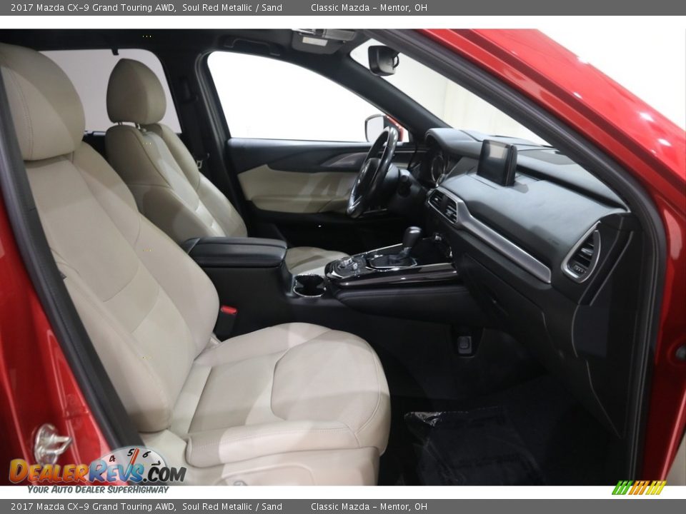 2017 Mazda CX-9 Grand Touring AWD Soul Red Metallic / Sand Photo #16