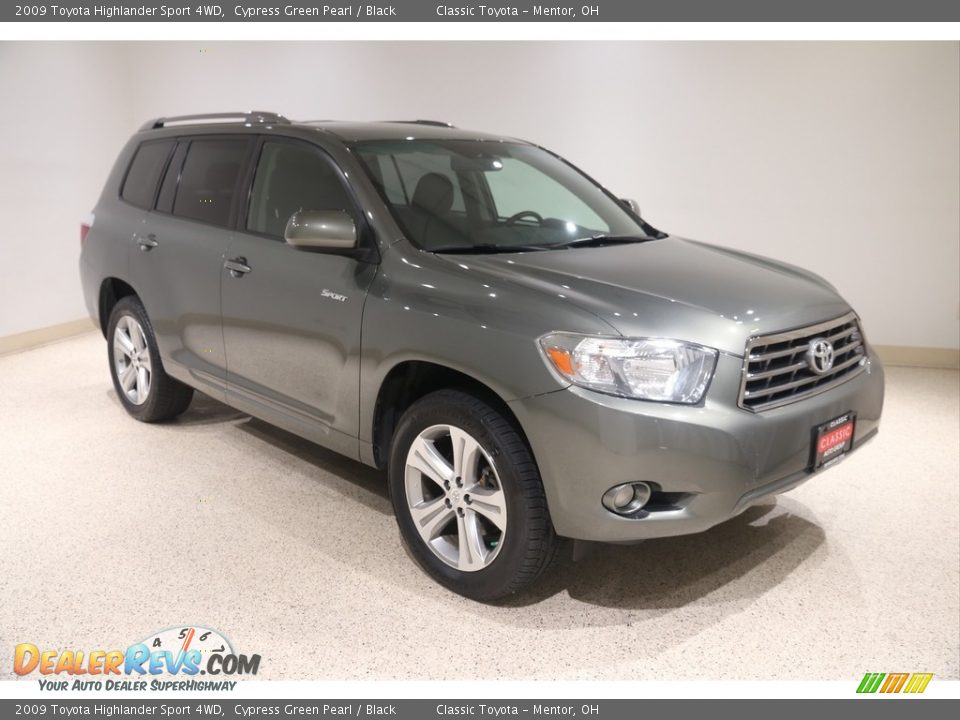 2009 Toyota Highlander Sport 4WD Cypress Green Pearl / Black Photo #1