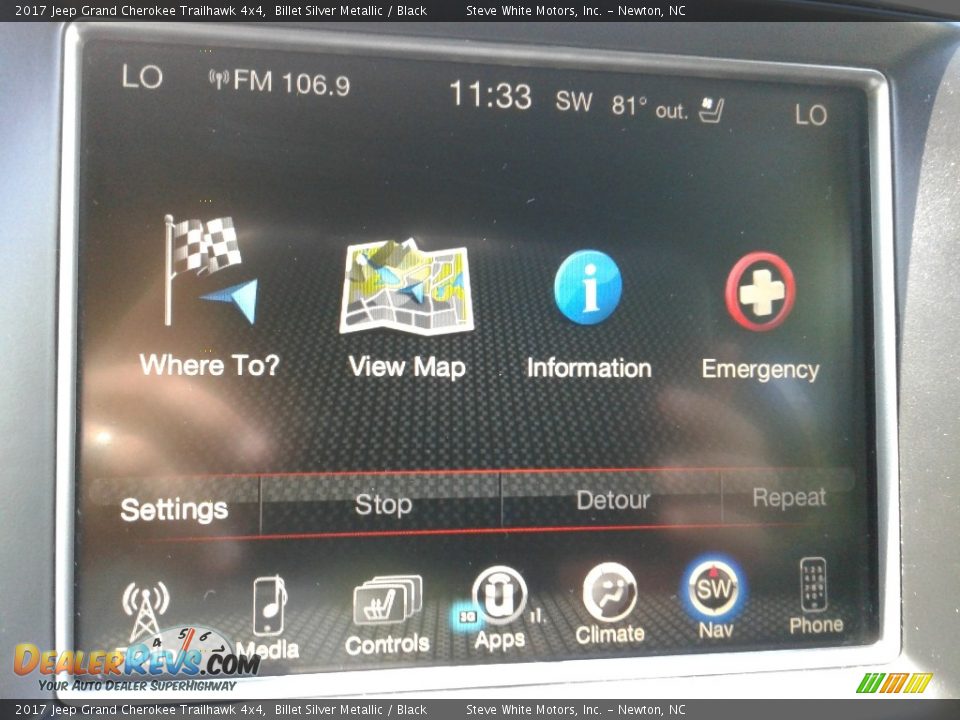 2017 Jeep Grand Cherokee Trailhawk 4x4 Billet Silver Metallic / Black Photo #25