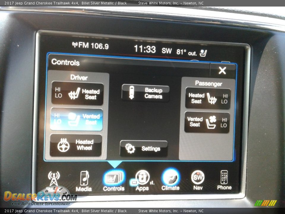 2017 Jeep Grand Cherokee Trailhawk 4x4 Billet Silver Metallic / Black Photo #27