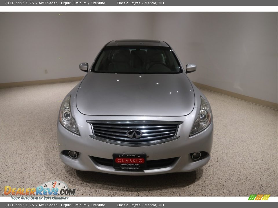 2011 Infiniti G 25 x AWD Sedan Liquid Platinum / Graphite Photo #2