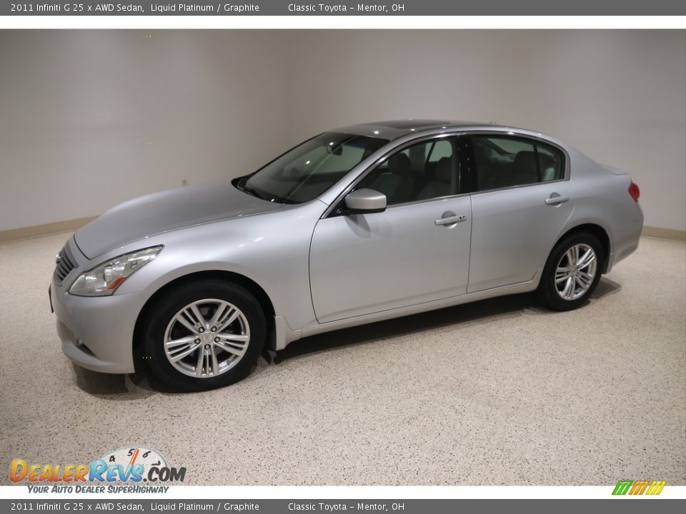 2011 Infiniti G 25 x AWD Sedan Liquid Platinum / Graphite Photo #3