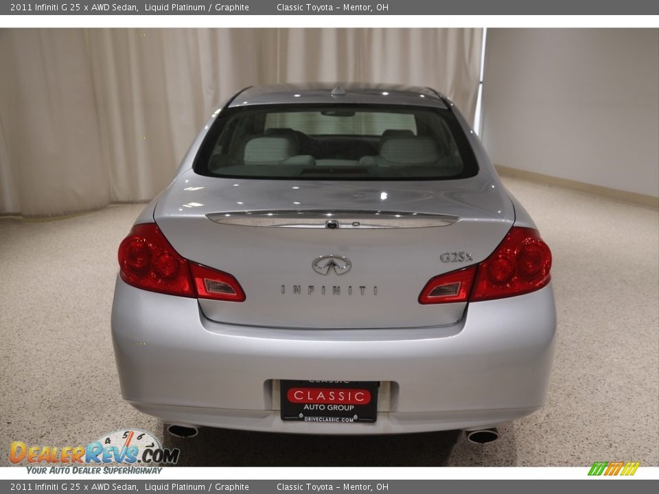 2011 Infiniti G 25 x AWD Sedan Liquid Platinum / Graphite Photo #4