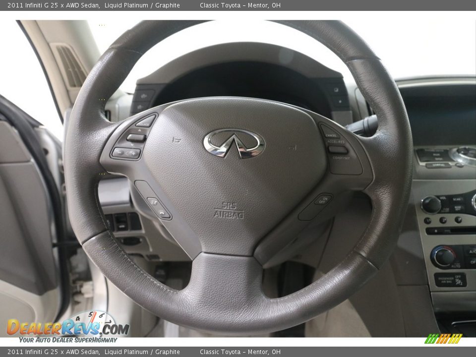 2011 Infiniti G 25 x AWD Sedan Liquid Platinum / Graphite Photo #8