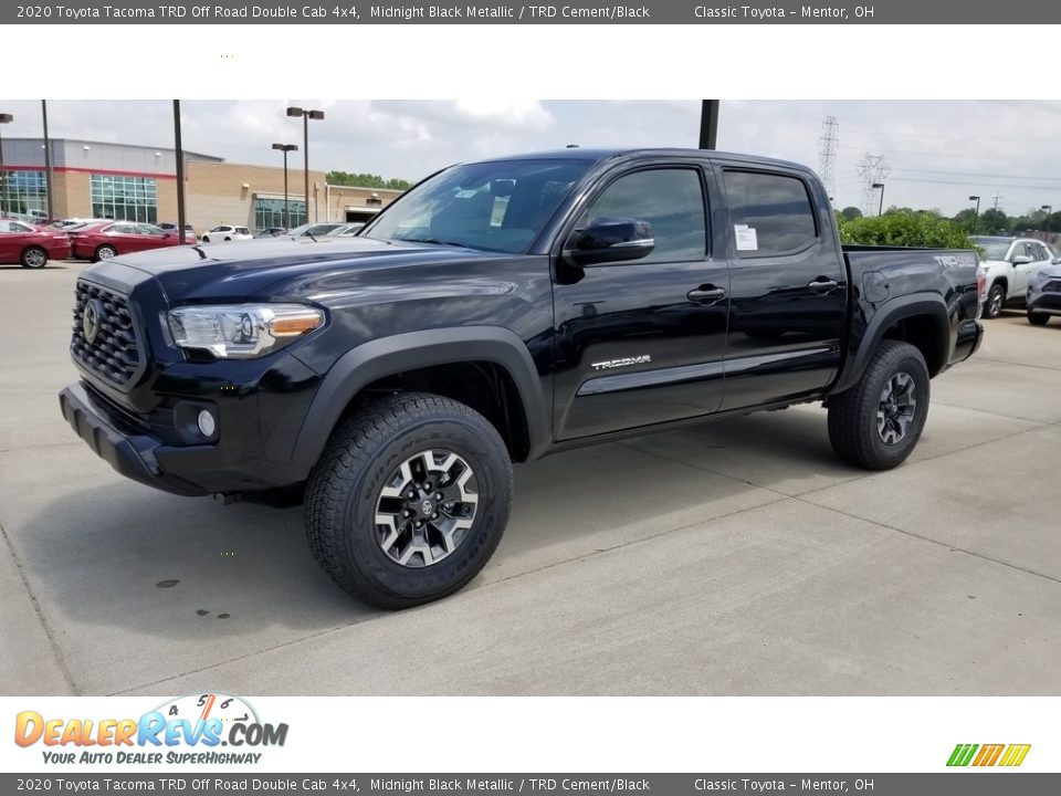 2020 Toyota Tacoma TRD Off Road Double Cab 4x4 Midnight Black Metallic / TRD Cement/Black Photo #1