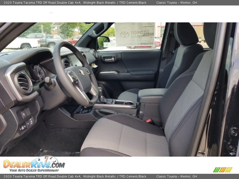 2020 Toyota Tacoma TRD Off Road Double Cab 4x4 Midnight Black Metallic / TRD Cement/Black Photo #2