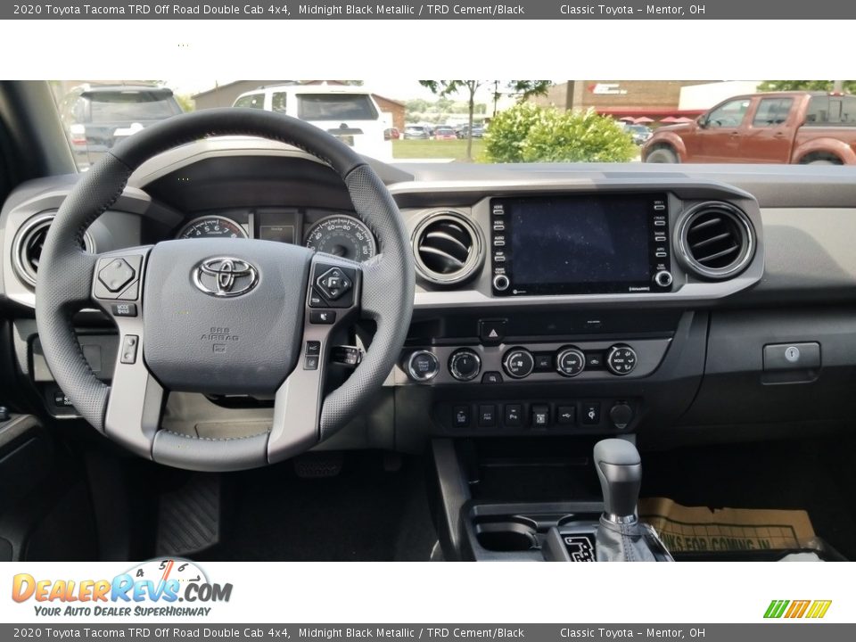 2020 Toyota Tacoma TRD Off Road Double Cab 4x4 Midnight Black Metallic / TRD Cement/Black Photo #4