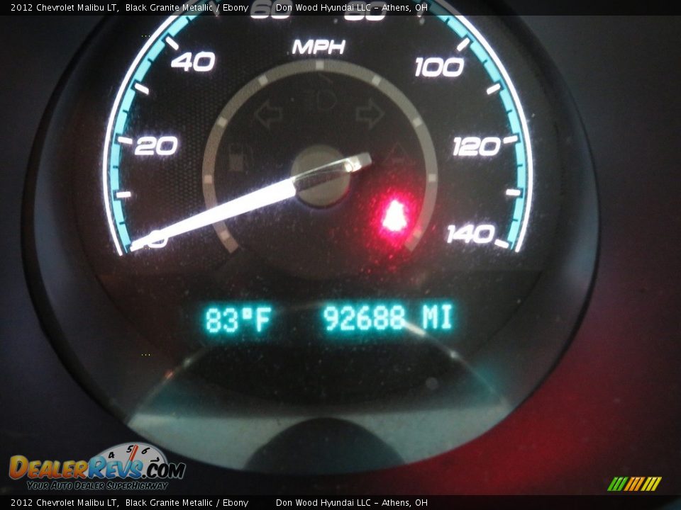 2012 Chevrolet Malibu LT Black Granite Metallic / Ebony Photo #28