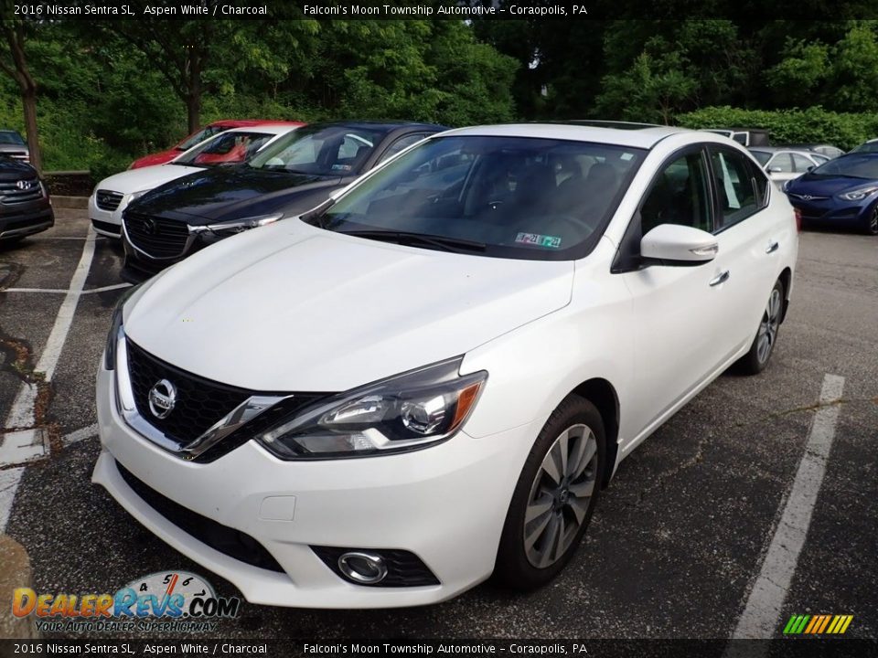 2016 Nissan Sentra SL Aspen White / Charcoal Photo #1