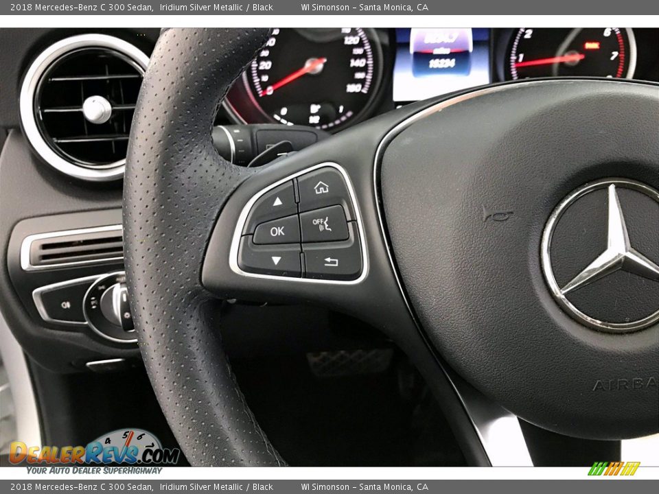 2018 Mercedes-Benz C 300 Sedan Iridium Silver Metallic / Black Photo #18