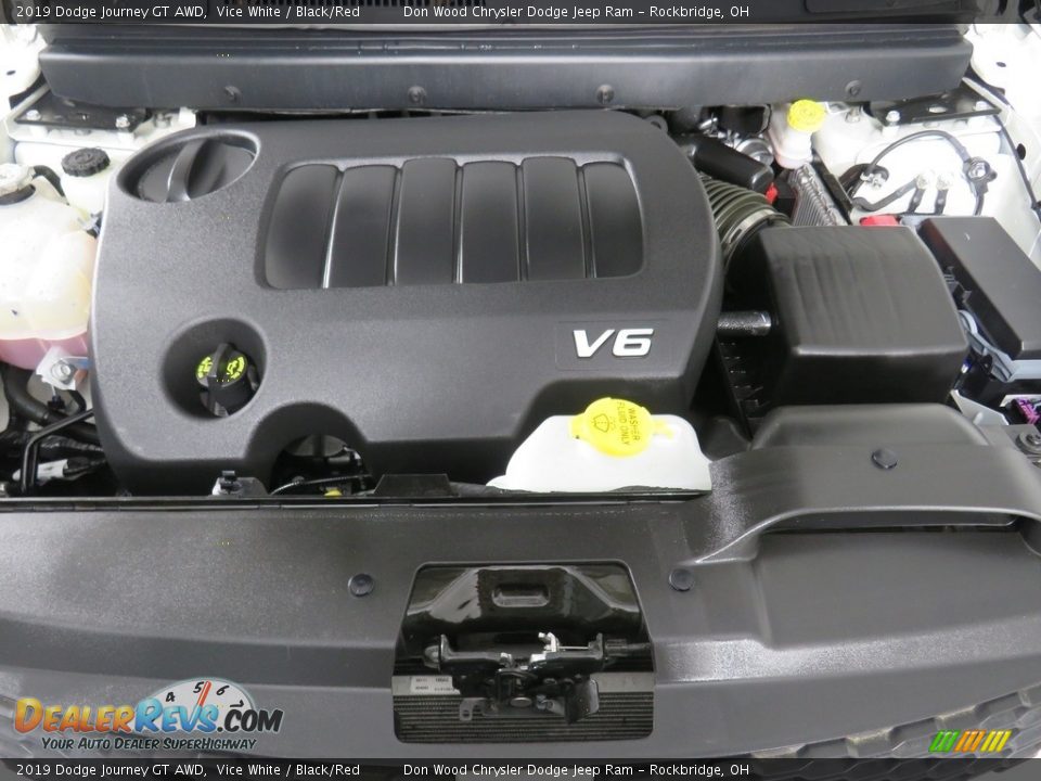 2019 Dodge Journey GT AWD Vice White / Black/Red Photo #9