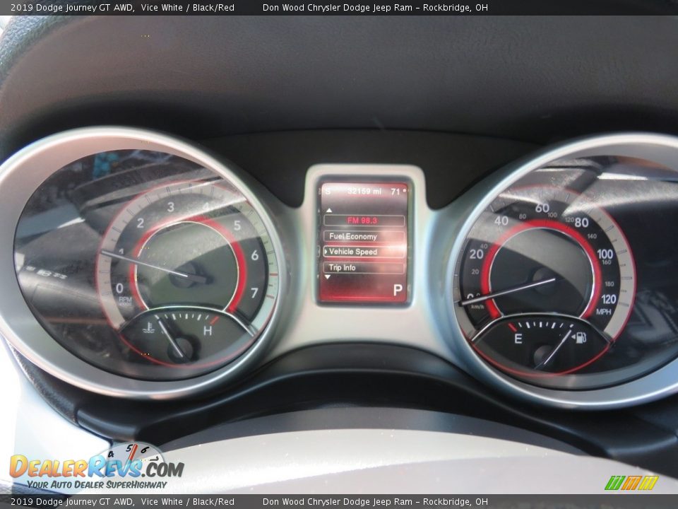 2019 Dodge Journey GT AWD Vice White / Black/Red Photo #22