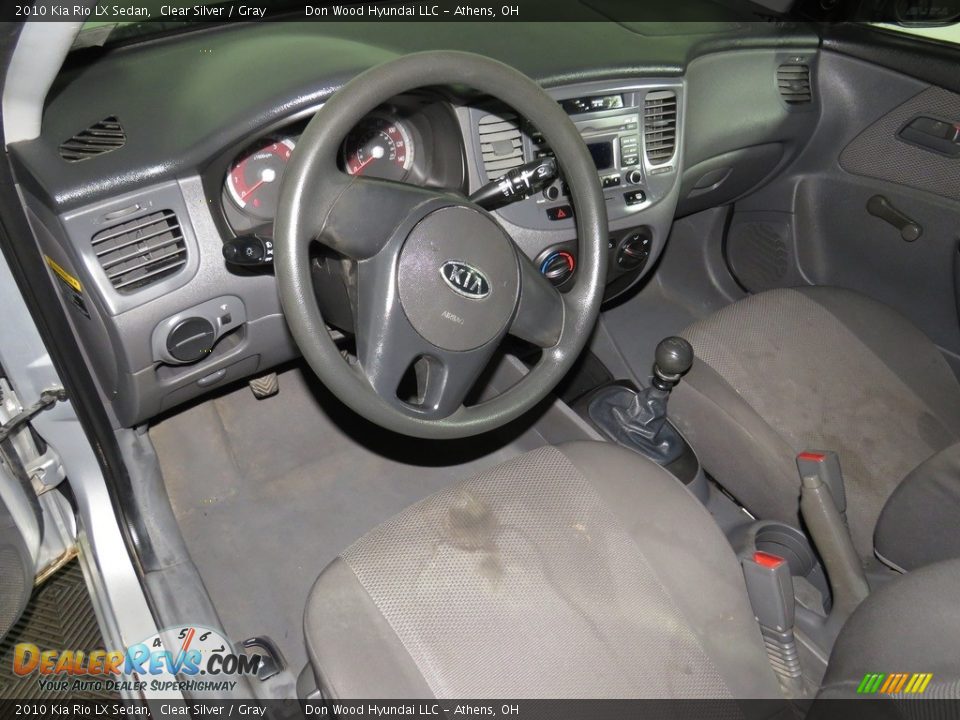 2010 Kia Rio LX Sedan Clear Silver / Gray Photo #18