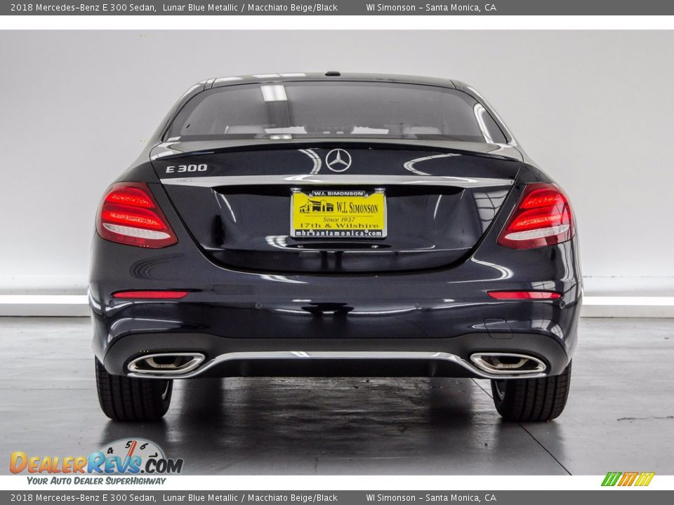 2018 Mercedes-Benz E 300 Sedan Lunar Blue Metallic / Macchiato Beige/Black Photo #4