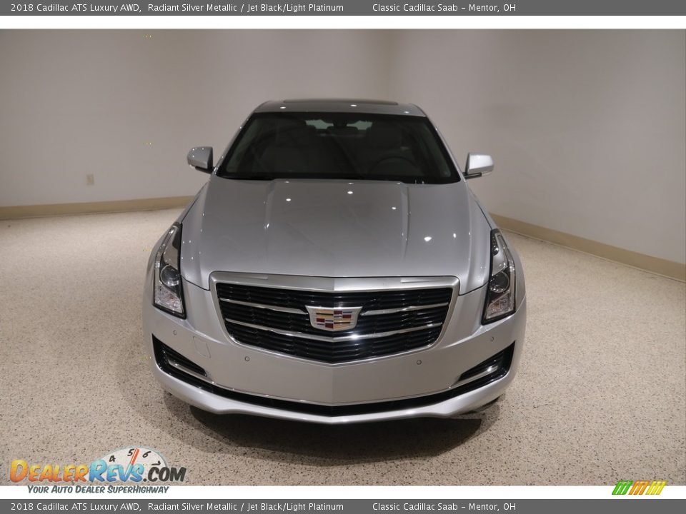 2018 Cadillac ATS Luxury AWD Radiant Silver Metallic / Jet Black/Light Platinum Photo #2