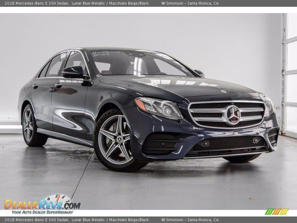 2018 Mercedes-Benz E 300 Sedan Lunar Blue Metallic / Macchiato Beige/Black Photo #11