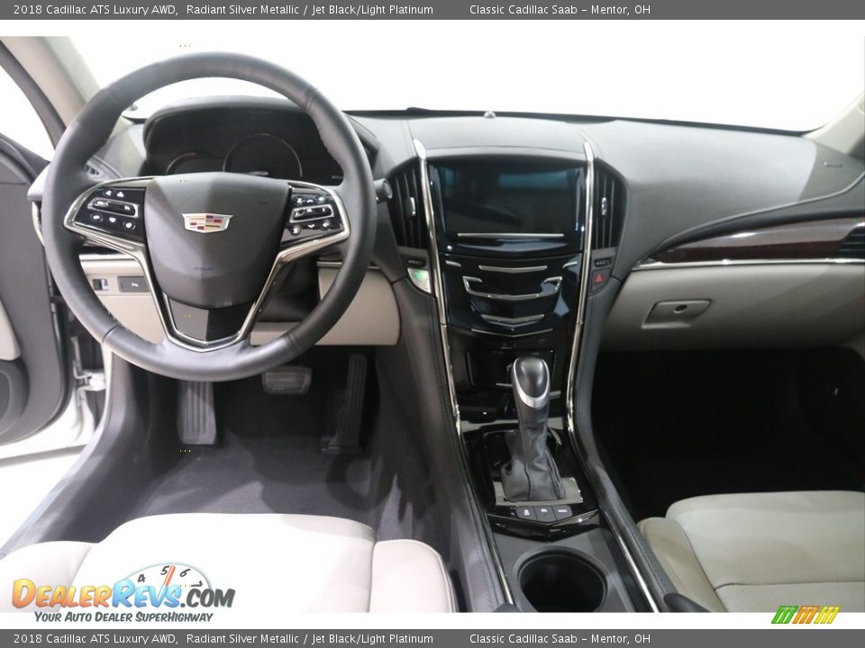 2018 Cadillac ATS Luxury AWD Radiant Silver Metallic / Jet Black/Light Platinum Photo #7