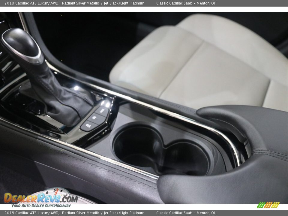 2018 Cadillac ATS Luxury AWD Radiant Silver Metallic / Jet Black/Light Platinum Photo #14
