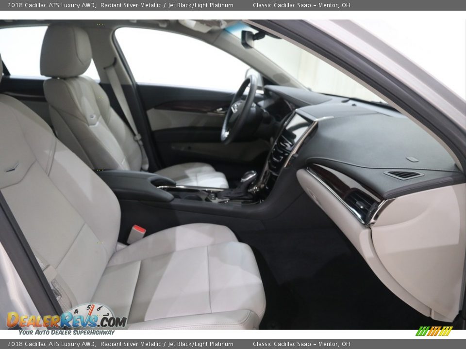 2018 Cadillac ATS Luxury AWD Radiant Silver Metallic / Jet Black/Light Platinum Photo #15