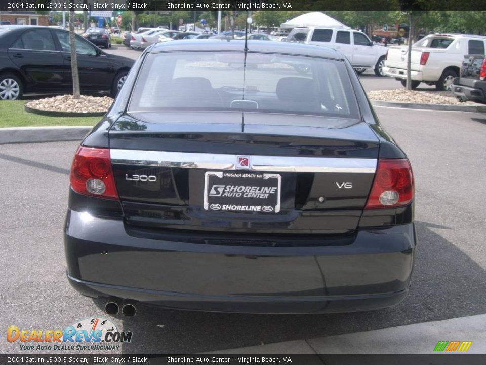 2004 Saturn L300 3 Sedan Black Onyx / Black Photo #6