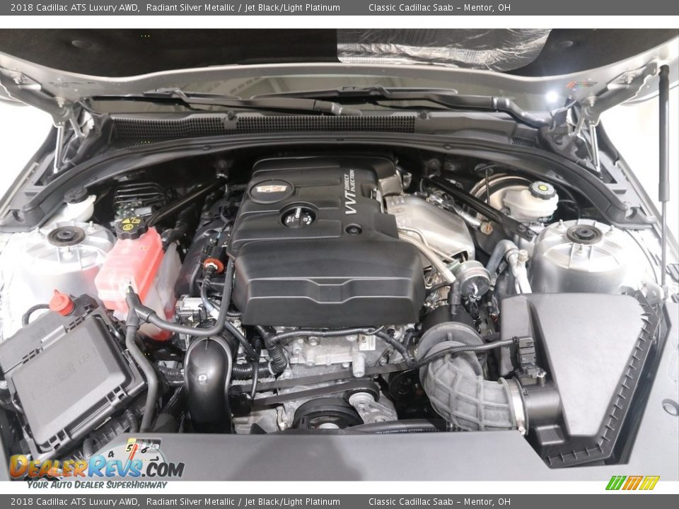 2018 Cadillac ATS Luxury AWD Radiant Silver Metallic / Jet Black/Light Platinum Photo #18