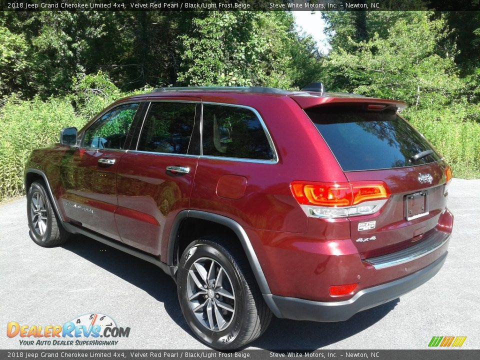 2018 Jeep Grand Cherokee Limited 4x4 Velvet Red Pearl / Black/Light Frost Beige Photo #9