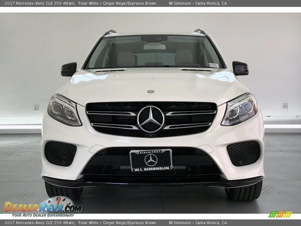 2017 Mercedes-Benz GLE 350 4Matic Polar White / Ginger Beige/Espresso Brown Photo #2
