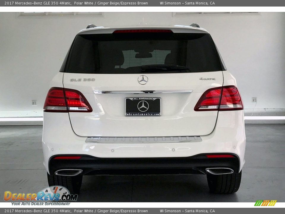 2017 Mercedes-Benz GLE 350 4Matic Polar White / Ginger Beige/Espresso Brown Photo #3