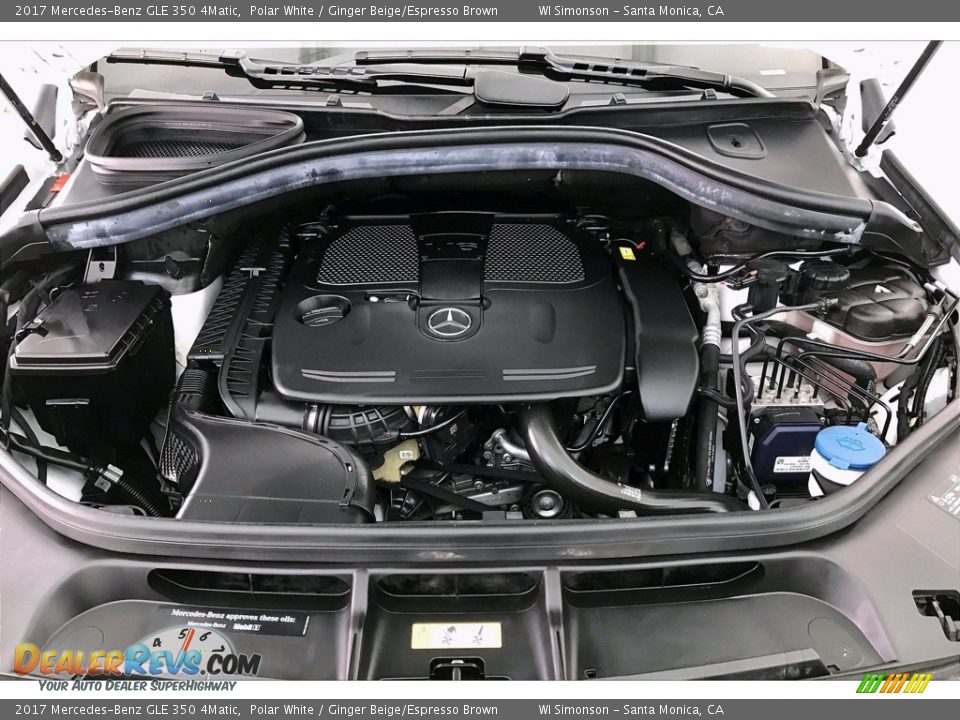 2017 Mercedes-Benz GLE 350 4Matic Polar White / Ginger Beige/Espresso Brown Photo #9
