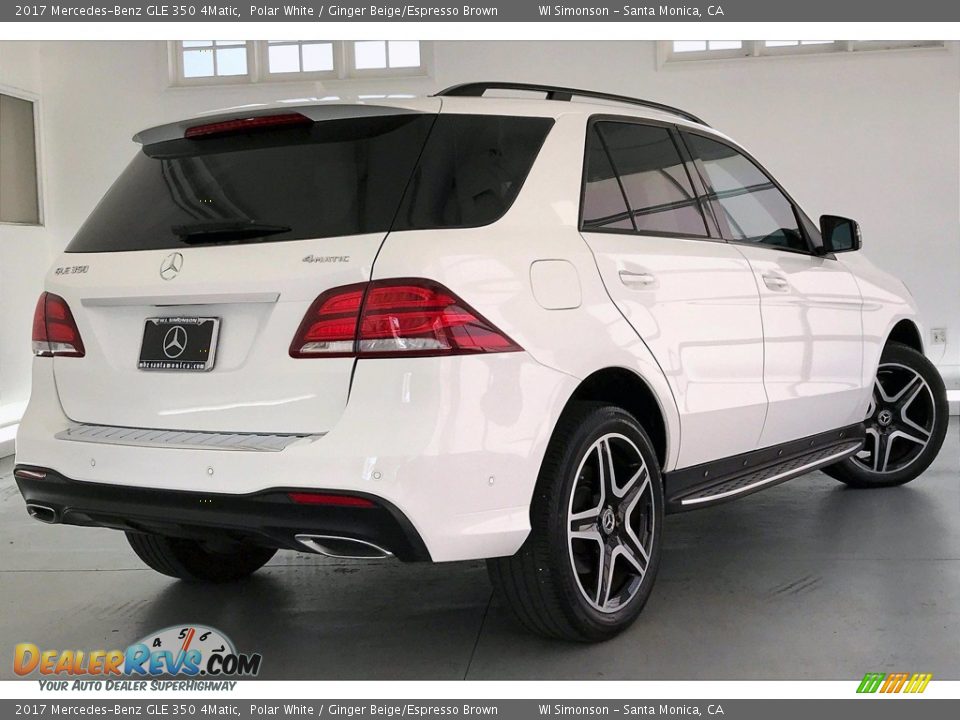 2017 Mercedes-Benz GLE 350 4Matic Polar White / Ginger Beige/Espresso Brown Photo #16