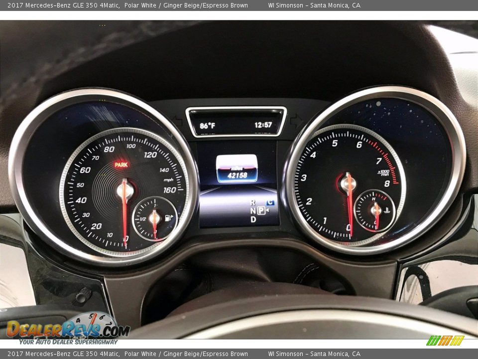 2017 Mercedes-Benz GLE 350 4Matic Polar White / Ginger Beige/Espresso Brown Photo #20