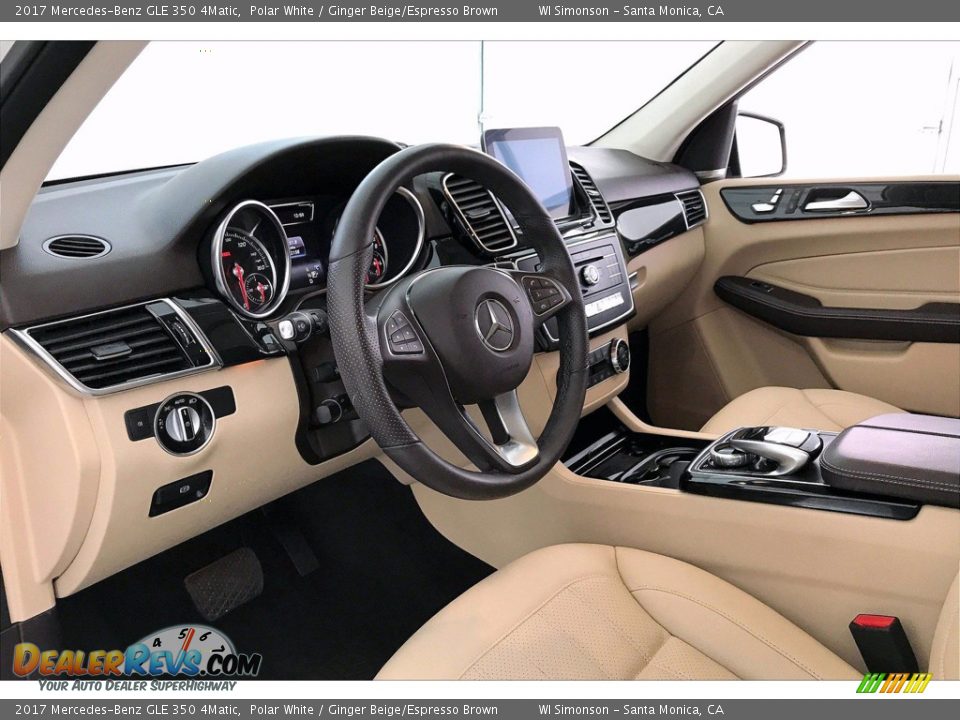 2017 Mercedes-Benz GLE 350 4Matic Polar White / Ginger Beige/Espresso Brown Photo #22