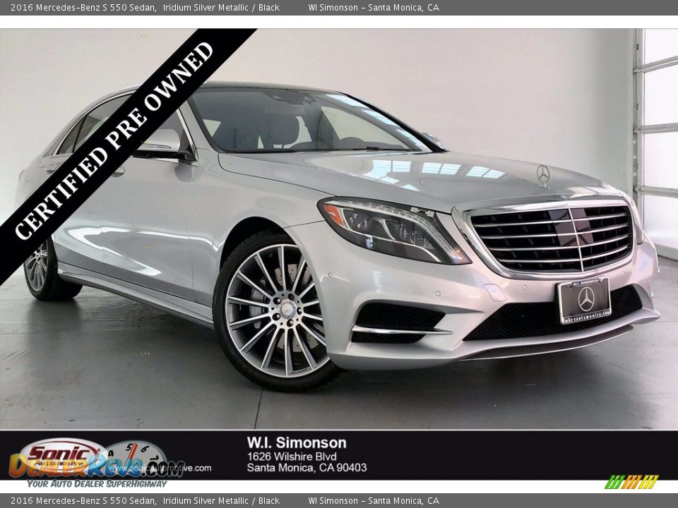 2016 Mercedes-Benz S 550 Sedan Iridium Silver Metallic / Black Photo #1