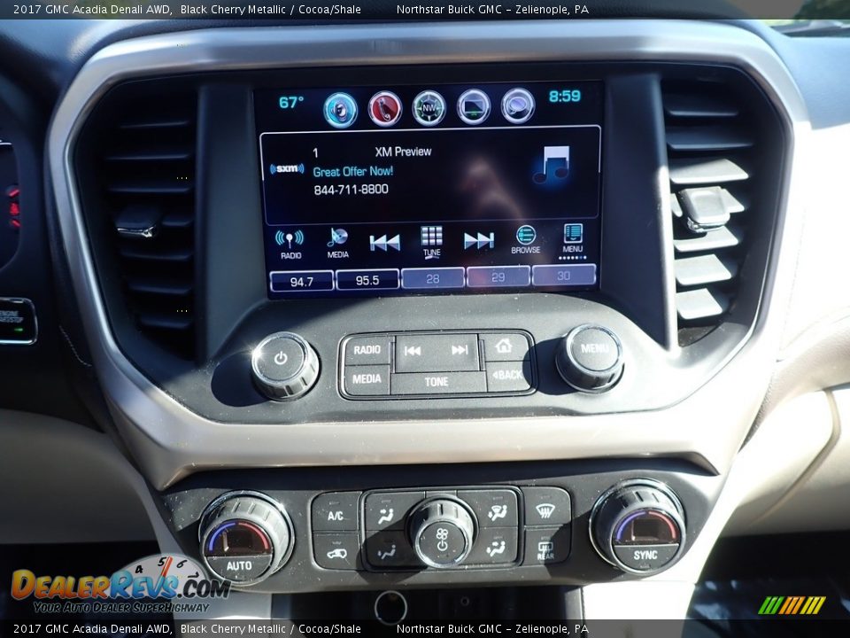2017 GMC Acadia Denali AWD Black Cherry Metallic / Cocoa/Shale Photo #26