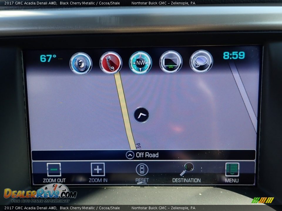2017 GMC Acadia Denali AWD Black Cherry Metallic / Cocoa/Shale Photo #27