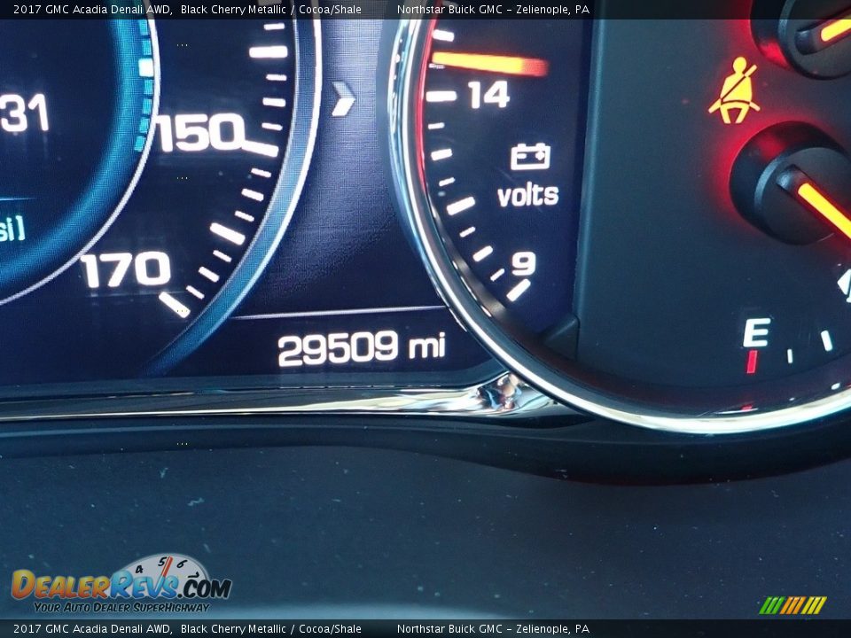 2017 GMC Acadia Denali AWD Black Cherry Metallic / Cocoa/Shale Photo #30