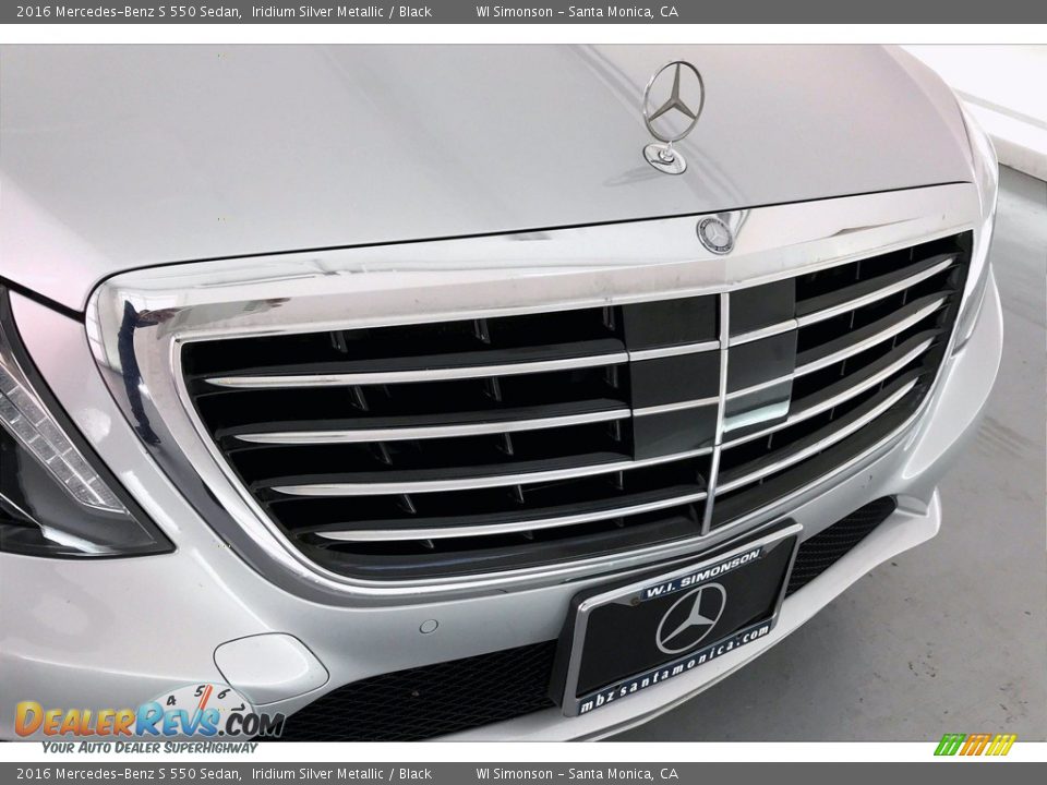 2016 Mercedes-Benz S 550 Sedan Iridium Silver Metallic / Black Photo #33