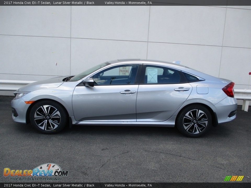 2017 Honda Civic EX-T Sedan Lunar Silver Metallic / Black Photo #2